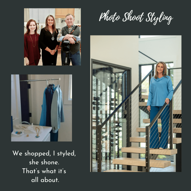 Pictures of two women and a man.