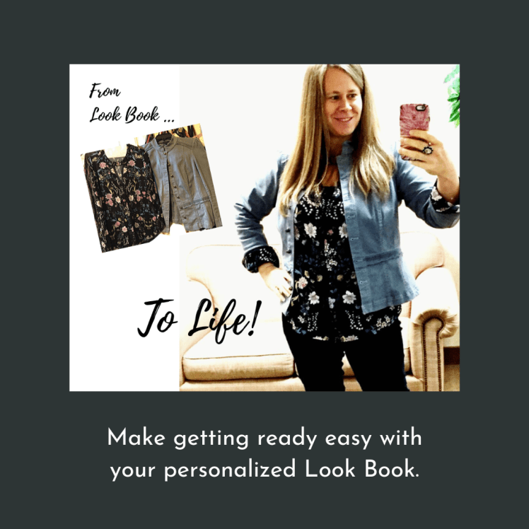 Picture of woman and closet.